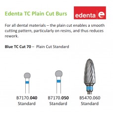 Edenta TC PLAIN CUT - Standard Cut Bur - Blue Band - 1pc - OPTIONS AVAILABLE